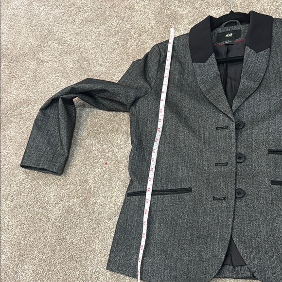 H&M Gray Herringbone Blazer - Picture 7 of 7
